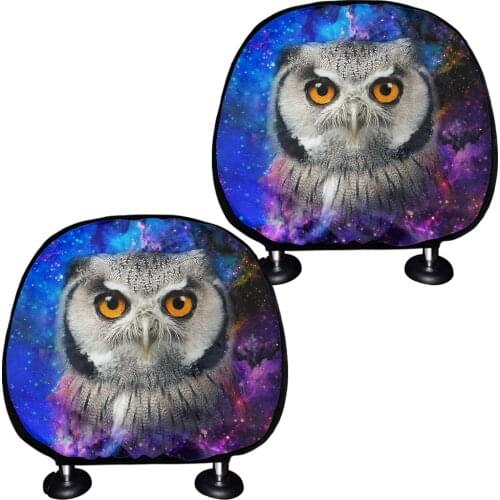 Owl Prints Car Headrest Styling Seat Headrest Cover Custom Car Seat Headrest Cover Breathable Fashion Car Seat Headrest Cover