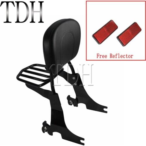 Motorcycle Black Detachable Luggage Rack Backrest Pad For Harley Sportster 883 1200 XL1200N XL883L XL883N 2004-2016
