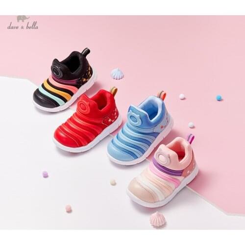 DBY19474 Dave Bella autumn baby unisex fashion stars print striped shoes new born boys girls casual shoes
