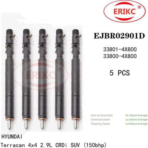 ERIKC 5 PCS EJBR02901D OEM 33801-4X800 33800-4X800 Diesel Engine Parts Injector FOR HYUNDAI Terracan 4x4 2.9L CRDi SUV (150bhp)
