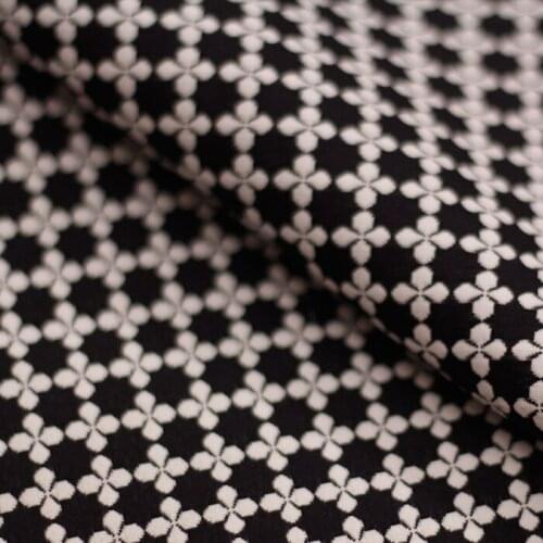 Custom four-leaf cross cotton dress dress fabric cotton cloth diy brocade jacquard wholesale windbreaker cheongsam Hanfu