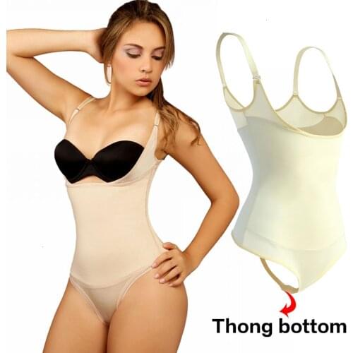 Sexy Thong Bodysuit Shapewear Slimming Underwear Latex Waist Trainer Full Body Shaper Corset Women Modeling Strap Butt Lifter