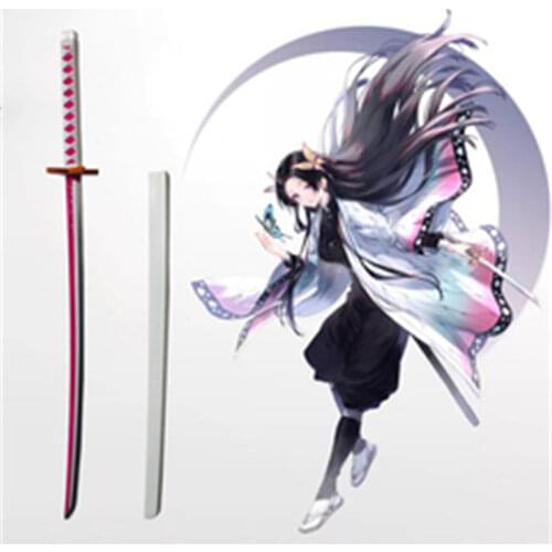 Cosplay Anime Demon Slayer Sword PU Sword Prop Kimetsu no Yaiba Kochou Kanae Satoman Tanjiro 104cm PU Weapon Prop Katana