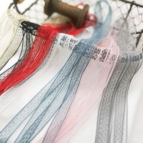 20meters/lot 1.5cm wide colorful wave point dot lace hair band gift packaging handmade DIY flower decoration lace X226