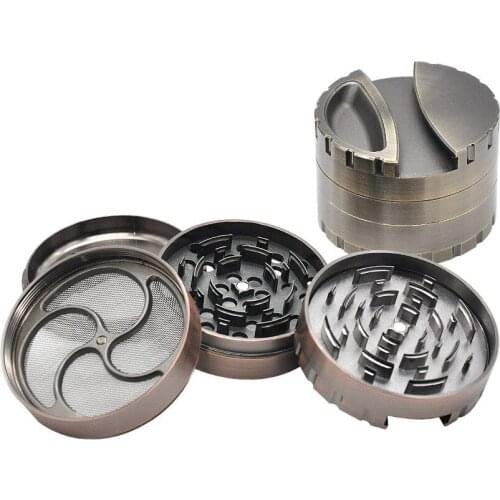 Premium Large Metal Herb Grinder 80mm Zinc Alloy 4 Layers Tobacco Grinder Crusher Smoking Accessory