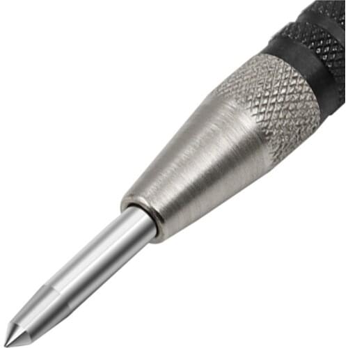 Multifunctional High Quality Steel Automatic Center Punch Locator for Marking Emergency Survival Tool Silver Black