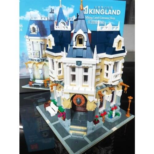 MOULD KING Costume Shop MOC Building Blocks Paradise Clothing Store Bricks With Led light Assemble Toys For Kid Birthday Gifts