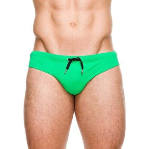 Men sexy swimwear low waist swimming shorts 2020 quick dry mens swim briefs pool sports bikini men surf swimsuit beach short