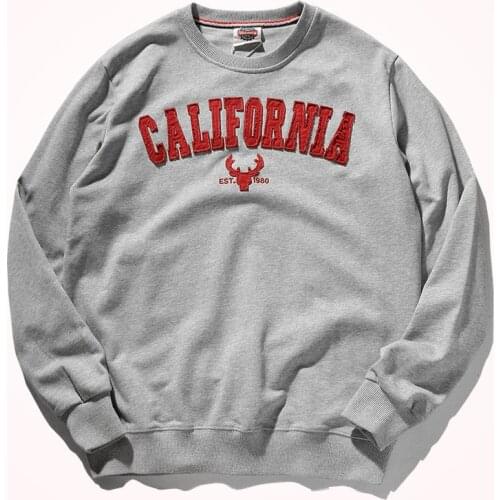 2020 Autumn Winter New Pullover Hoodies Mens Fashion Long-sleeved O-neck Versatile Wash Terry Fabric Letter Sticker Sports Top