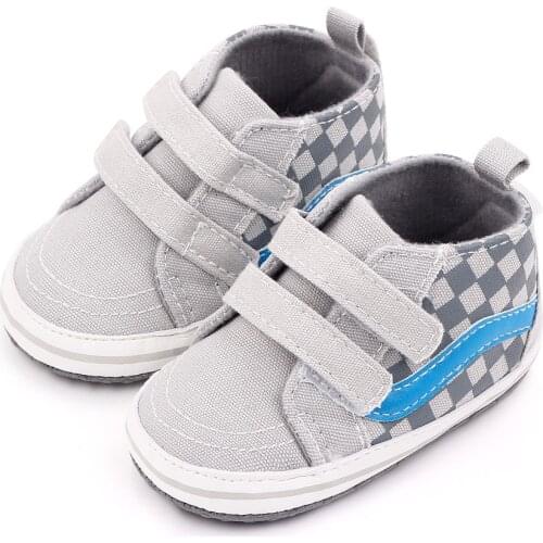 Lovely Newborn Baby Girl Boy Soft Sole Shoe Anti Slip Canvas Sneaker Trainers Prewalker Black White 0-18M