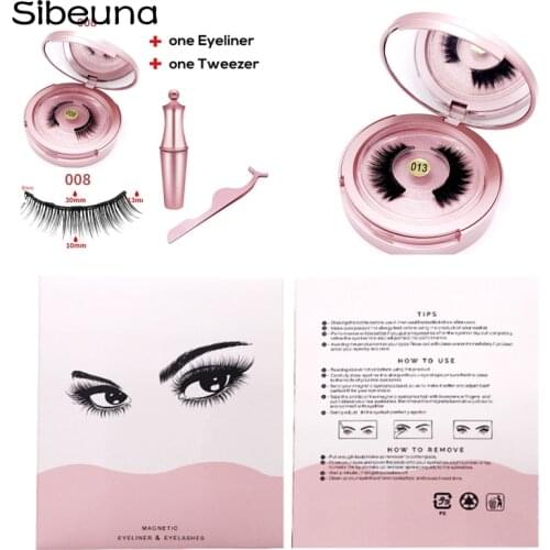 One pair Magnetic Eyelashes 3D Mink Eyelashes Magnetic Eyeliner ashes Short False Lashes Lasting Handmade Eyelash Makeup Tool