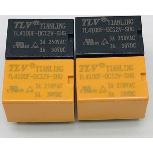 Original TL4100F-DC12V-SHG 3A250VAC TLV HK4100F relays