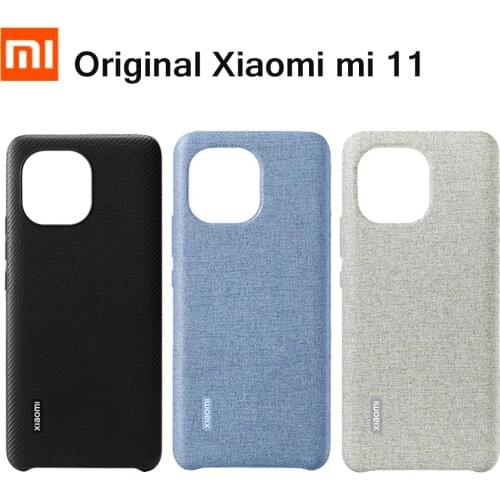 Original Xiaomi MI 11 Case PU leather / Silicone / Kevlar matte shell Xiaomi mi11 Textile Cover Delicate touch For Xiaomi Mi 11
