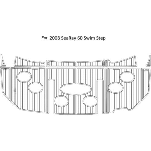 Swim Step Pad Boat EVA Teak Decking 1/4" 6mm For 2008 SeaRay 60