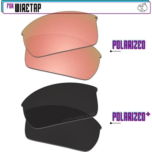 EZReplace Polarized Replacement Lenses for - Oakley WireTap Sunglasses - BlackP Plus-RoseP
