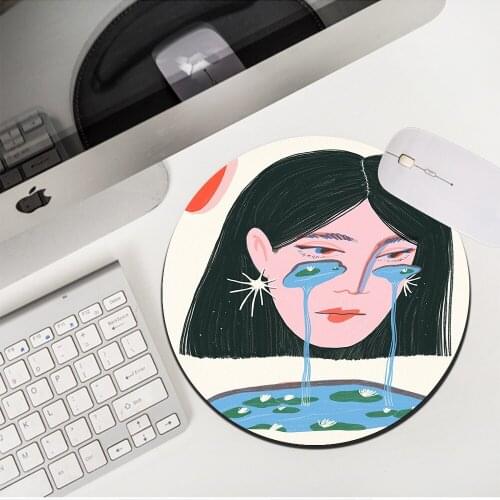 Drop Shipping Anime Girl Kawaii Lovely 20X20/22X22CM Mousepad Carpets Small Office Non-slip TableMat Placemat Rugs LOL Mouse Pad