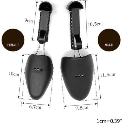 Q39C 1 Pair Plastic Shoe Tree Shaper Shapes Stretcher Adjustable for Women Men