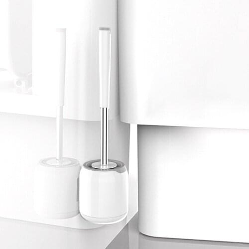 TPR Toilet Brush Rubber Head Holder Cleaning Brush for Toilet Wall-Mounted Household Floor Bathroom Cleaning Tools