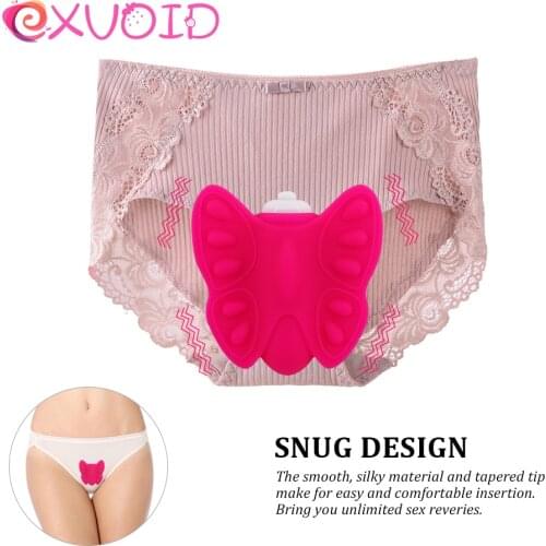 EXVOID Butterfly Wearable Vibrator Sex Toys for Woman Silicone Sex Shop G-Spot Massager Clitoris Stimulator Vibrator for Women