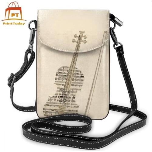 Violin Shoulder Bag Violin Leather Bag Student Wedding Women Bags Woman High quality Trendy Mini Print Purse