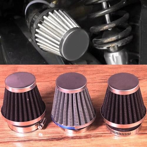 1Pc New Stainless Steel Mushroom Head Filter Motorcycle Chopper ATV Scooter Cone Air Cleaner Intake Filter 38 48 52mm