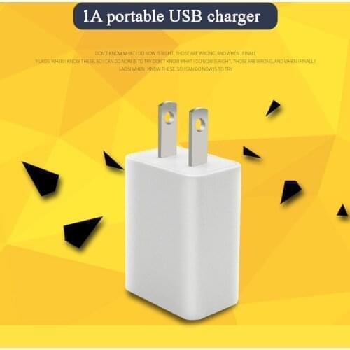 100pcs USB Mobile phone charger Wall Adapter US Plug 1A fast charging head for Android For iph