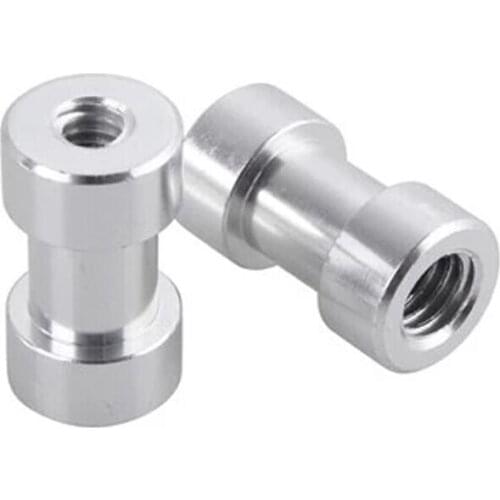 2PCS 1/4" UNC Female and 3/8" Female Screw Thread Tripod Adapter to Light Stand Brack