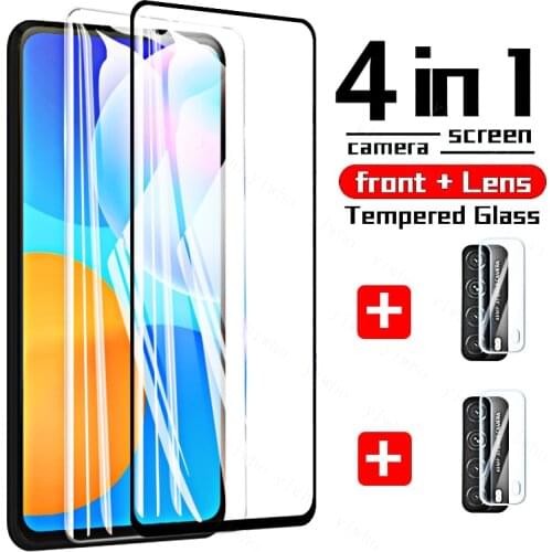 4In1 Tempered Glass for Huawei P Smart 2021 2020 Full Screen Protectors Camera Glass Film Huwei P40 Lite 5G P30 Light P40LITE E