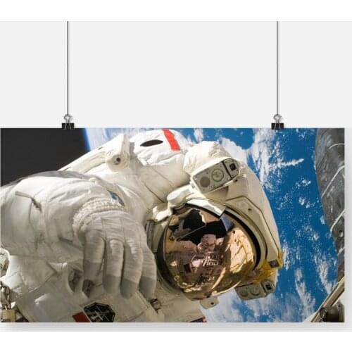 Astronaut Space Poster Framed Wooden Frame Canvas Painting Wall Art Decor Living Room Bedroom Study Home Decoration Prints