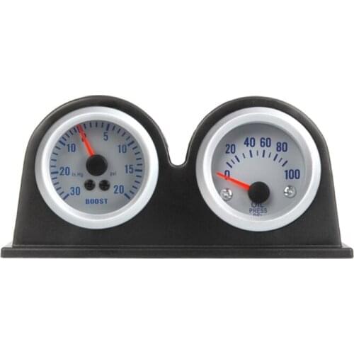 Auto 52MM Car Gauge Universal Double Hole Meters Holder Instrument Frame