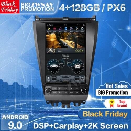 4+ 128G Tesla screen Android 9 For Honda Accord 2003 2004 2005 2006 2007 Car multimedia Player GPS Audio Radio Stereo Head Unit