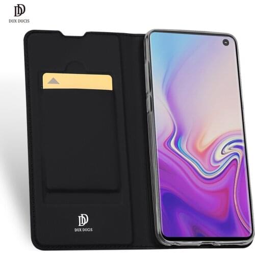 For Samsung Galaxy S10 DUX DUCIS Skin Pro Series Leather Wallet Flip Case Full Protection Steady Stand Magnetic Closure
