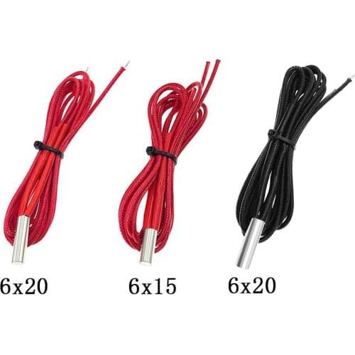 3D Printer Parts Heating Tube 12V 40W 1M length ( 6*15/6*20/6*30mm ) Ceramic Cartridge For Extruder Heating 40W Extrusion Heater