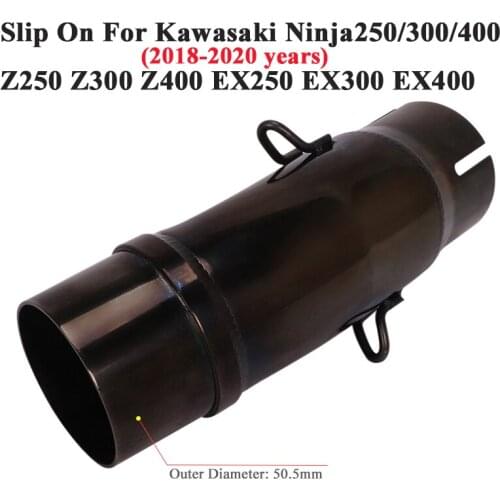 For Kawasaki Ninja 250 300 400 Z250 Z300 Z400 EX300 EX400 Ninja250 Ninja400 2018 - 2020 Motorcycle Exhaust Middle Tube Link Pipe