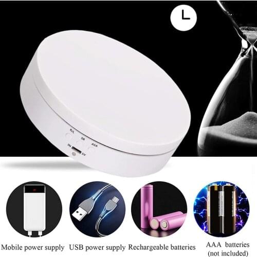 Intelligent Charging Adjustable Speed Electric Turntable 360 Degrees Rotating Display Stand For Jewellery Watch Display