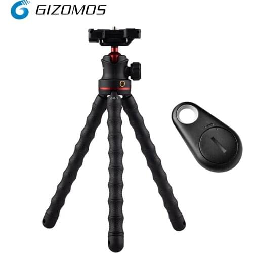 GIZOMOS GM-7 Flexible Octopus Tripod Bracket Mini Portable Tripod Holder for Smartphone/SLR DSLR ILDC Camera/Sports Cameras