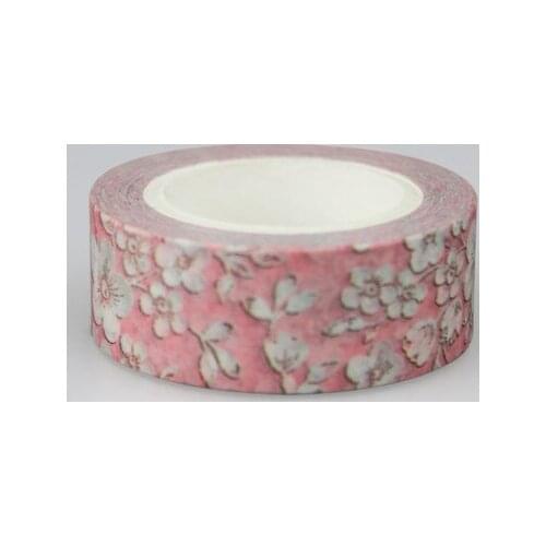 1.5cm Cute sakura Adhesive Tape for Scrapbooking DIY Craft Sticky Deco Masking Japanese Paper Washi Tape