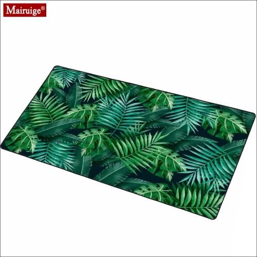 Mousepad 70x30/80X40cm Banana Leaf Tropical Rainforest Mouse Pad Large Gaming Desk Cactus Green Leaf Landscape Mousepad Large
