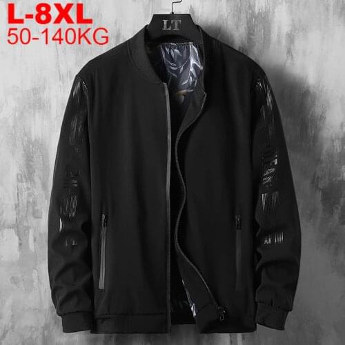 Big Size 7xl 8xl Mens Sportswear Bomber Jacket Man Motorcycle Windbreaker Male Coats Hip Hop Streetwear Baseball Jackets Men