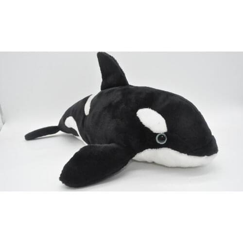 Cute Killer Whale Orca Simulation Animal Lifelike Stuff Plush Toy Doll Children Christmas Gift 40cm