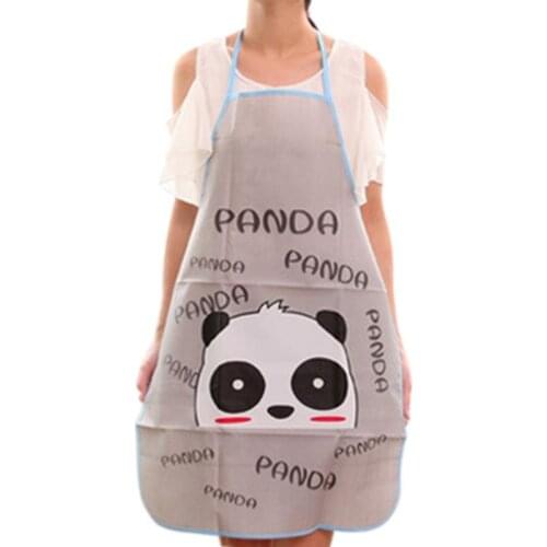 Cute Cartoon Waterproof Oil-Proof Hand Erasable Aprons for Women Men Cooking Baking Apron Kitchen Utility Equipment Accessories