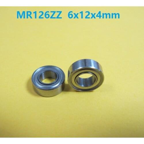 50pcs/100pcs/500pcs MR126 ZZ MR126ZZ MR126Z 6x12x4 mm Miniature deep groove Ball Bearing double shielded 6*12*4mm