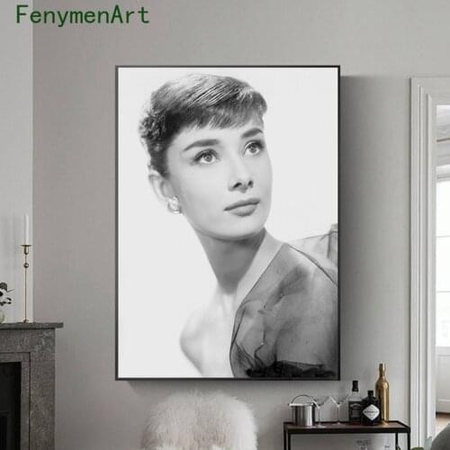 Audrey Wall Art Posters And Prints Minimalist Character Decorative Pictures Nordic Canvas Painting For Living Room Bedroom Decor