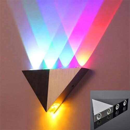 Wall Lamp 5W Led Triangle Colorful Lantern Modern Originality Corridor Light Sconce Lighting Decoration Stairs Bedroom Bathroom
