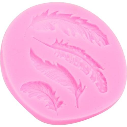Feather Pattern Silicone Cake Mold For Fondant Cake Border Lace Decorating Chocolate Sugarcraft Baking Mold DIY Reusable