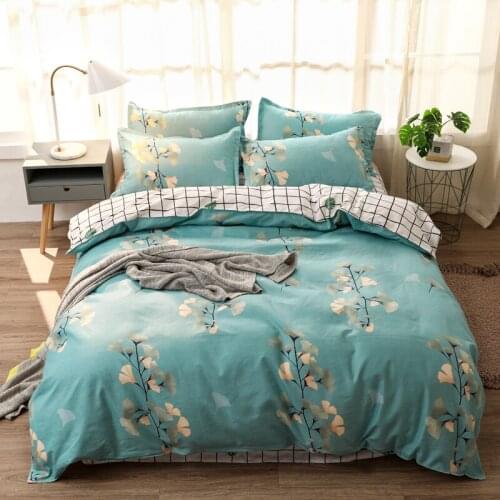 Nordic Cartoon Duvet Cover Modern Lovely Bedclothes Cute Animal Printing Bed Sheet Single Double King Queen Soft Bedding Set