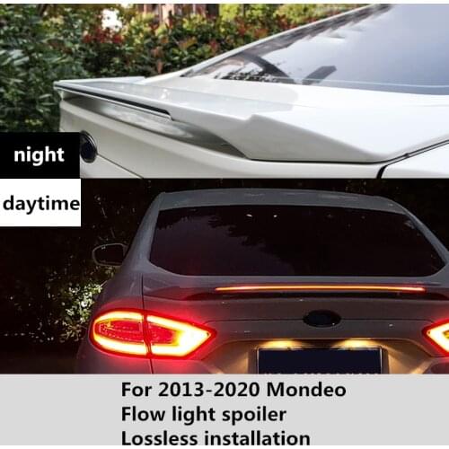 For Ford Mondeo spoiler 2013-2020 Ford Mondeo flow light High Quality Spoiler ABS Material Car Rear Wing Rear Spoiler