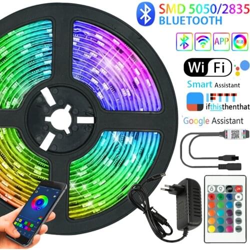 LED Strips Lights RGB 5050 Bluetooth TV Desk Iuces SMD 2835 Waterproof Flexible Lamp Tape Ribbon Diode Backlight 5M 10M 15M 20M