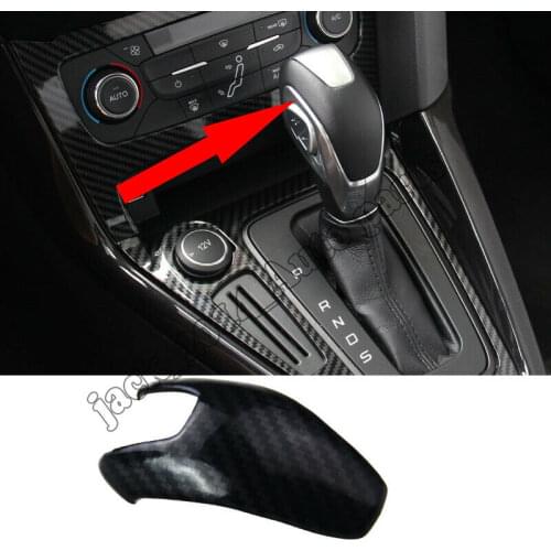 Carbon Fiber Inner Gear Shift Knob Cover Trim 1pcs Fit for Ford Focus 2015 2016 2017 2018