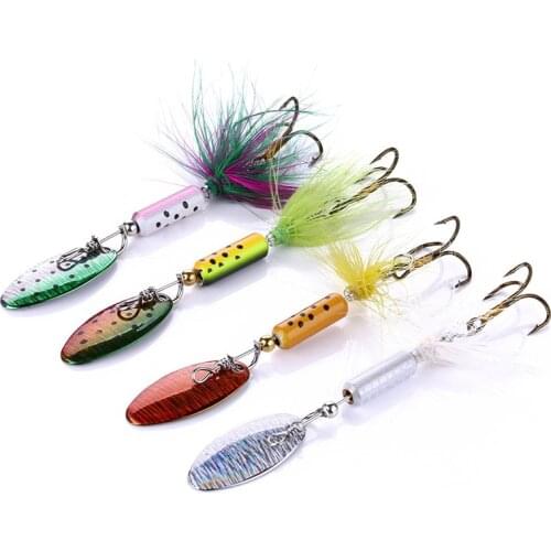 X-Fin 3.5g 65mm Fishing Tackle Metal Spinner Lure Spoon Wobblers Jig VIB Sharp Hook Hard Baits Artificial Inline Spinner Bait